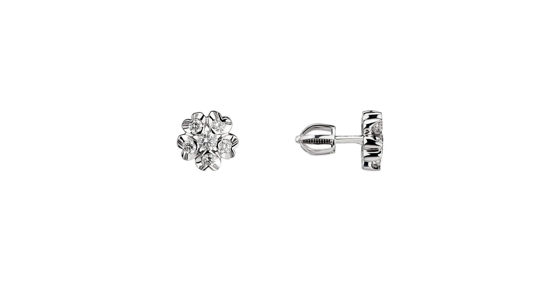 Náušnice s diamanty Asters