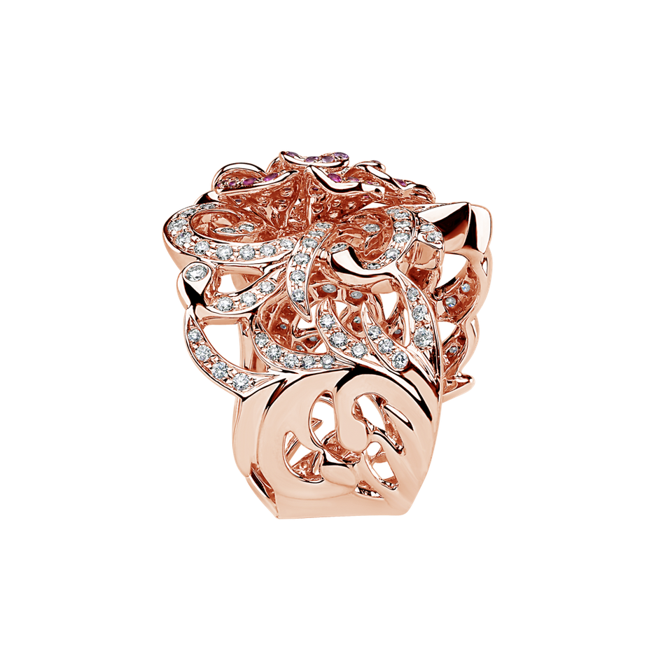 Prsten s diamanty a safíry Fairy Garden