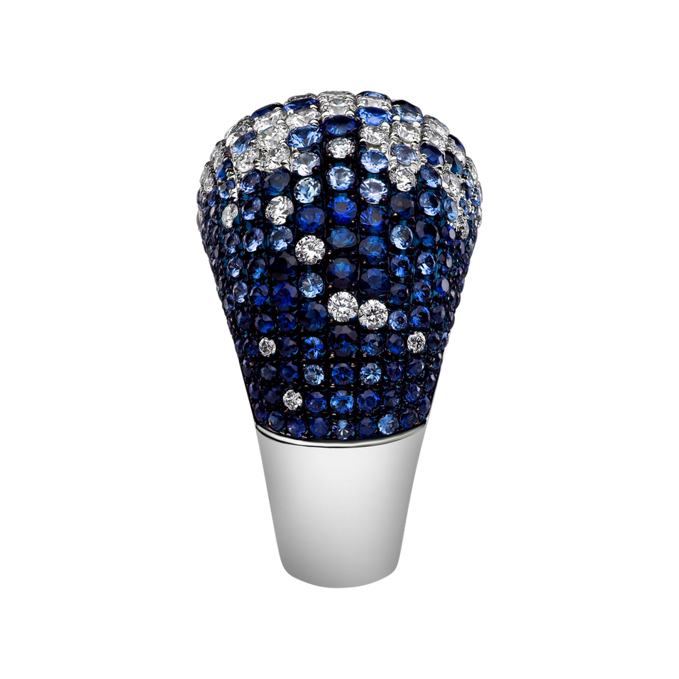 Prsten s diamanty a safíry Place of Dreams