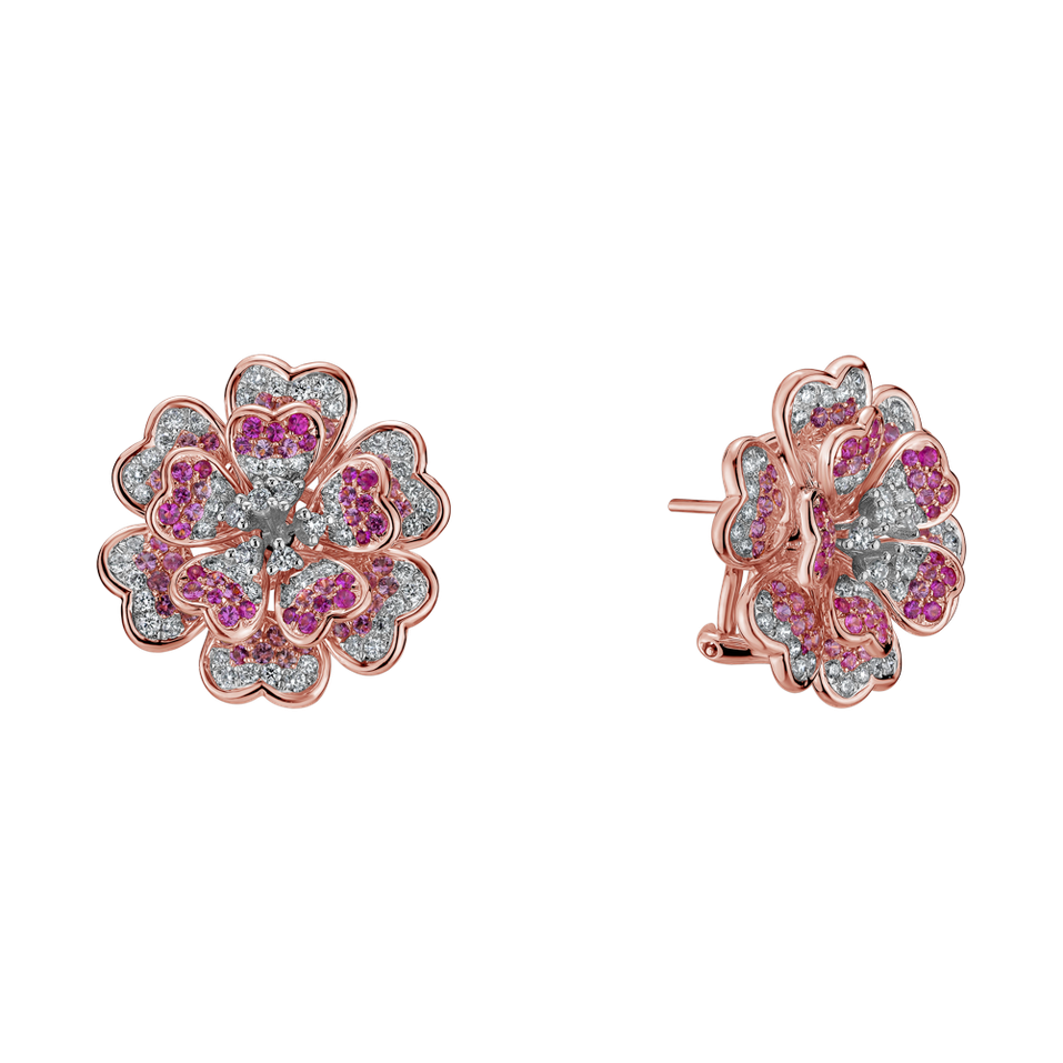 Náušnice s diamanty a safíry Movie Star