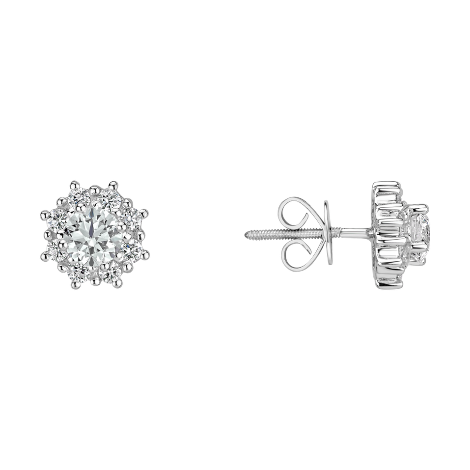 Náušnice s diamanty Glossy Sun