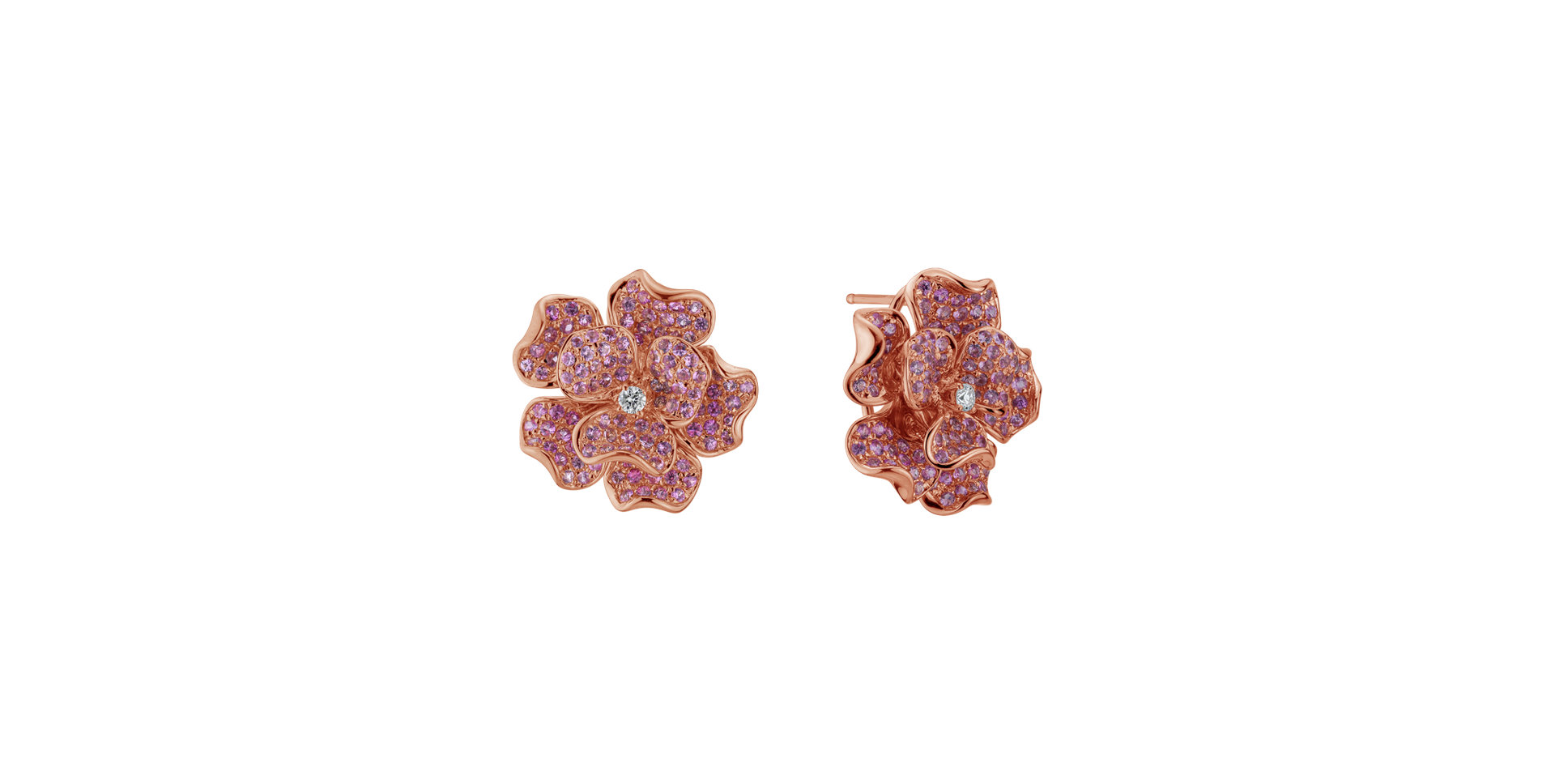 Náušnice s diamanty a safíry Vogue