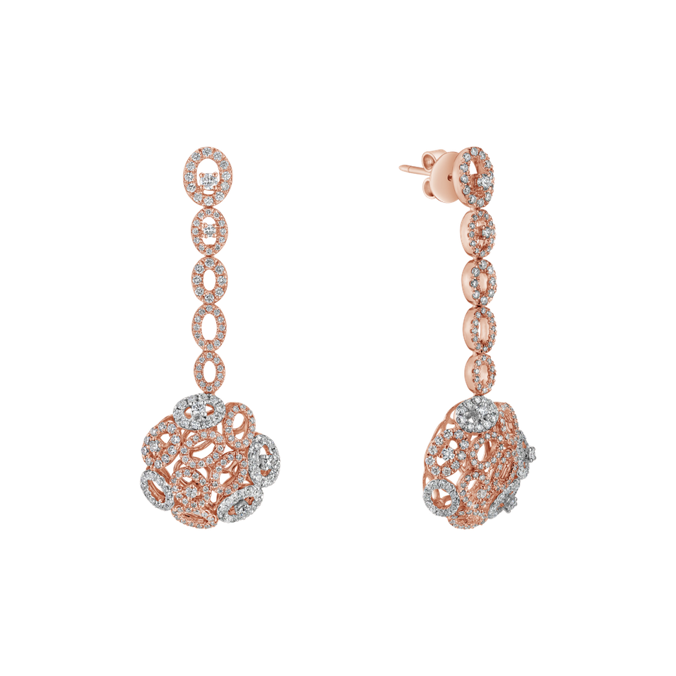 Náušnice s diamanty Avalanche