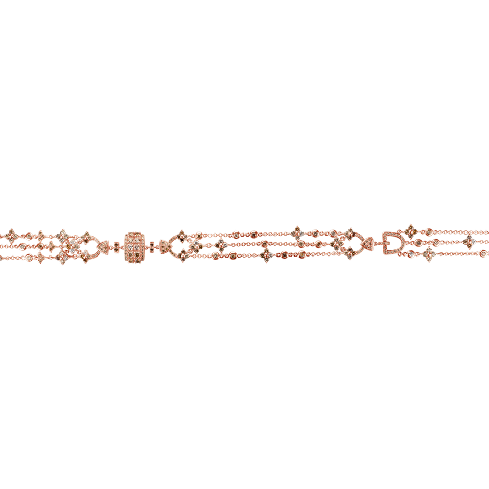 Náhrdelník s bílými a hnědými diamanty Eternal Essence