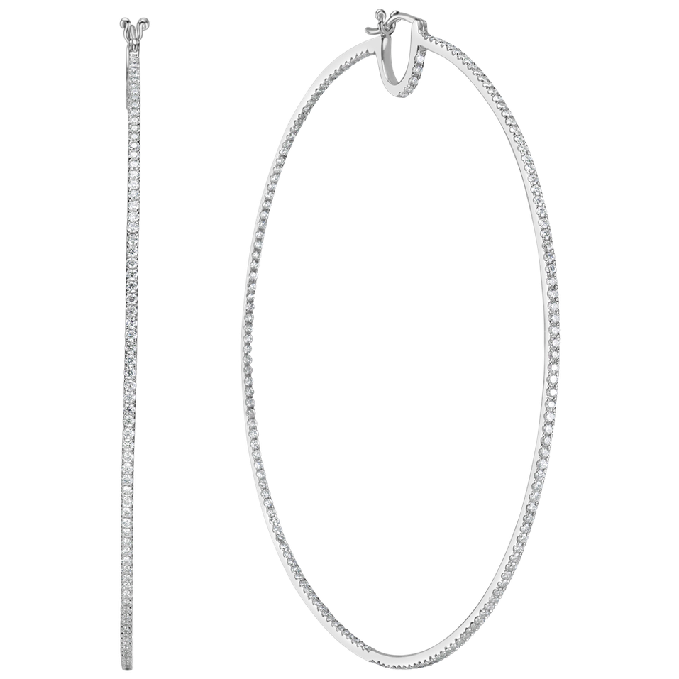 Náušnice s diamanty Delicate Line