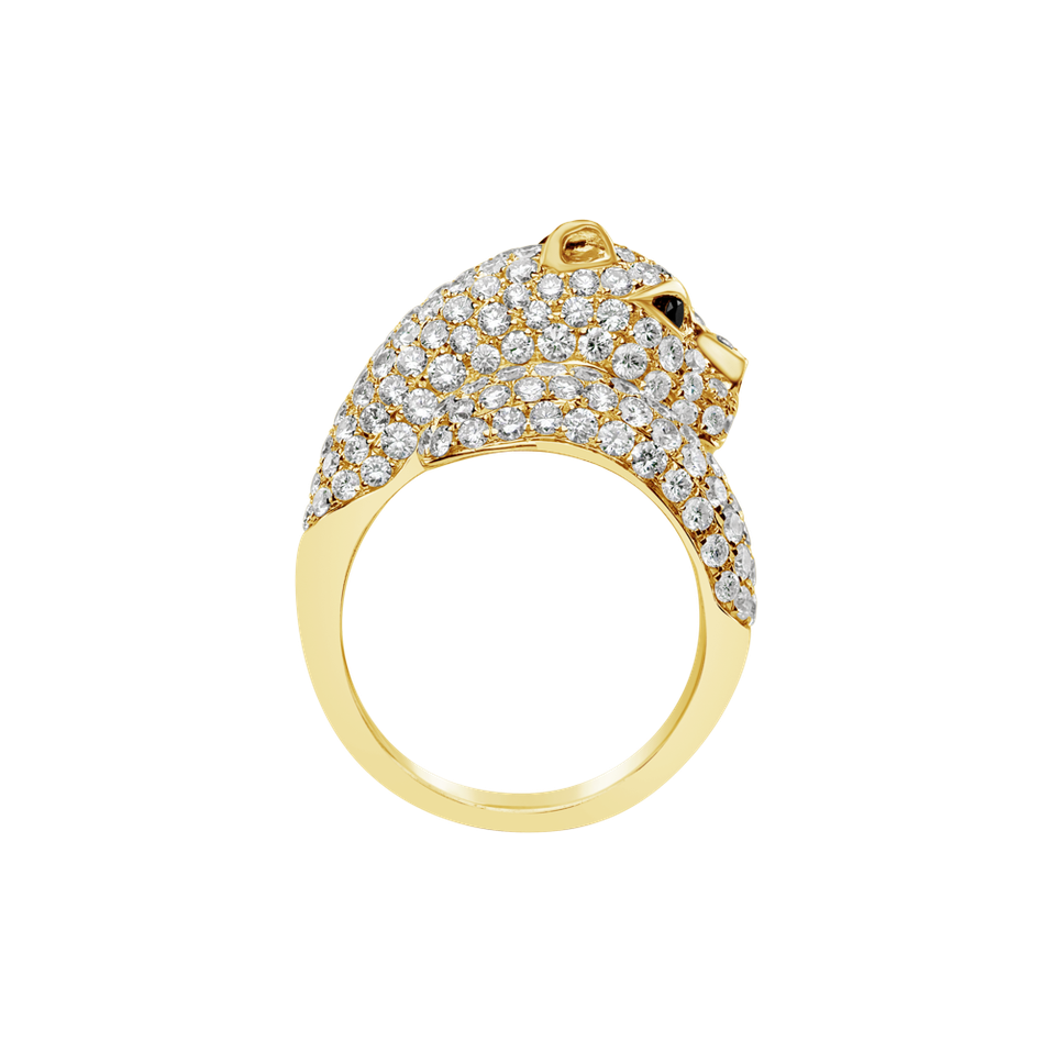 Prsten s diamanty Golden Beast