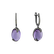 Náušnice s ametystem a hnědými diamanty Suriya3