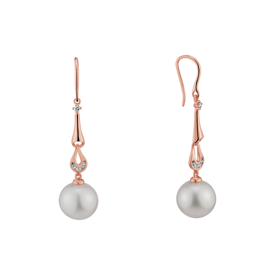 Náušnice s perlou a diamanty Ocean Orchestra