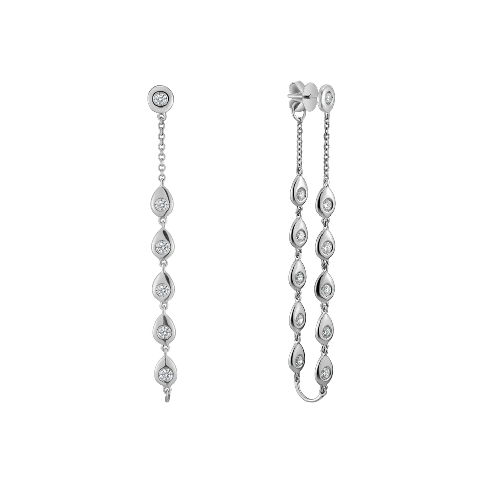 Náušnice s diamanty Shine Waterfall