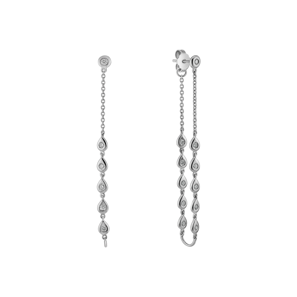 Náušnice s diamanty Shine Waterfall
