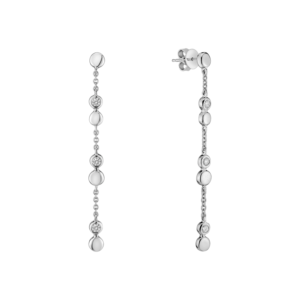 Náušnice s diamanty Charming Waterfall