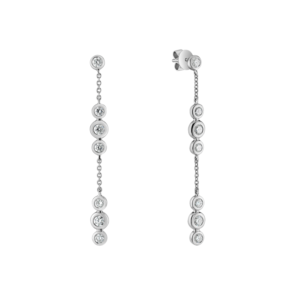 Náušnice s diamanty Miracle Waterfall