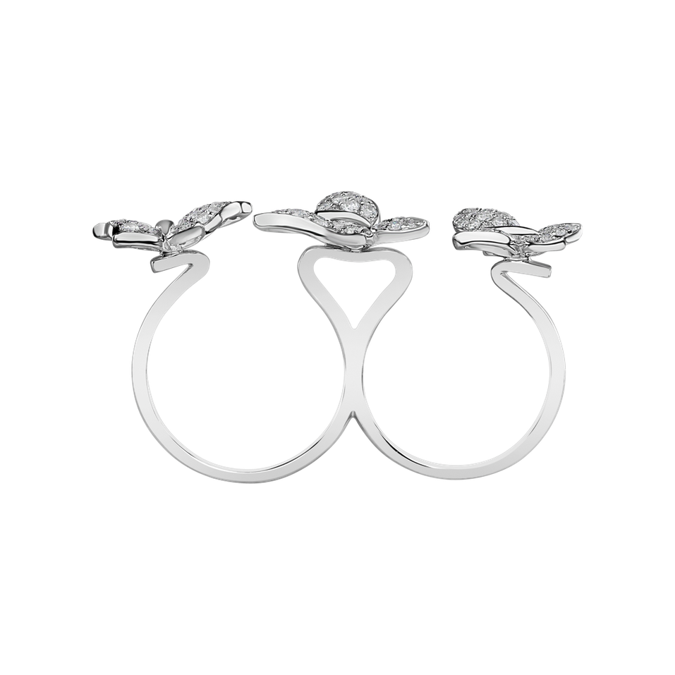 Prsten s diamanty Three Butterflies