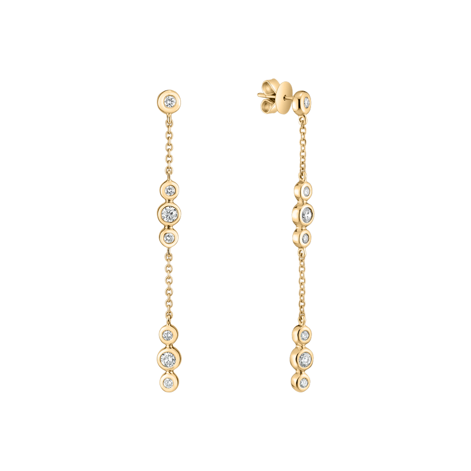 Náušnice s diamanty Miracle Waterfall