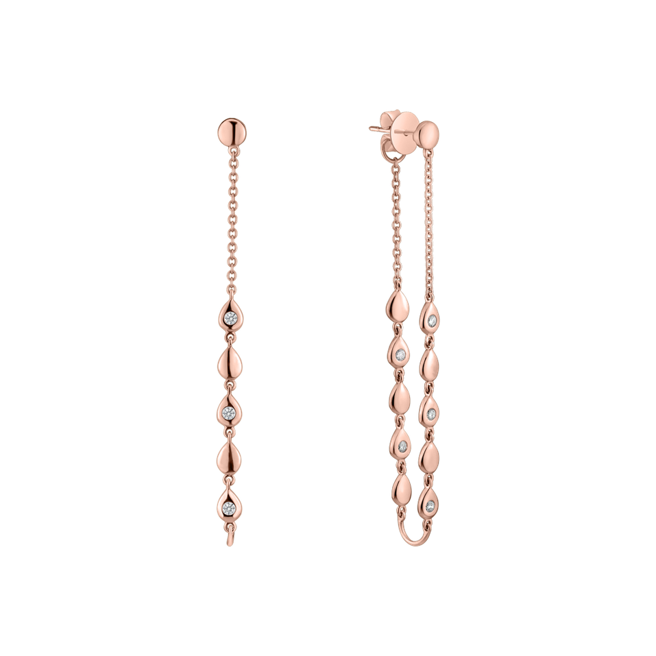 Náušnice s diamanty Shine Waterfall