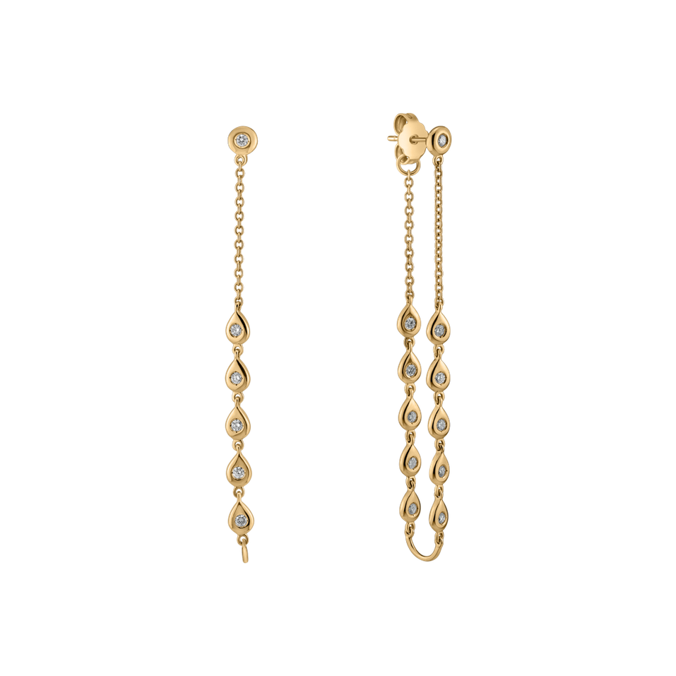 Náušnice s diamanty Shine Waterfall