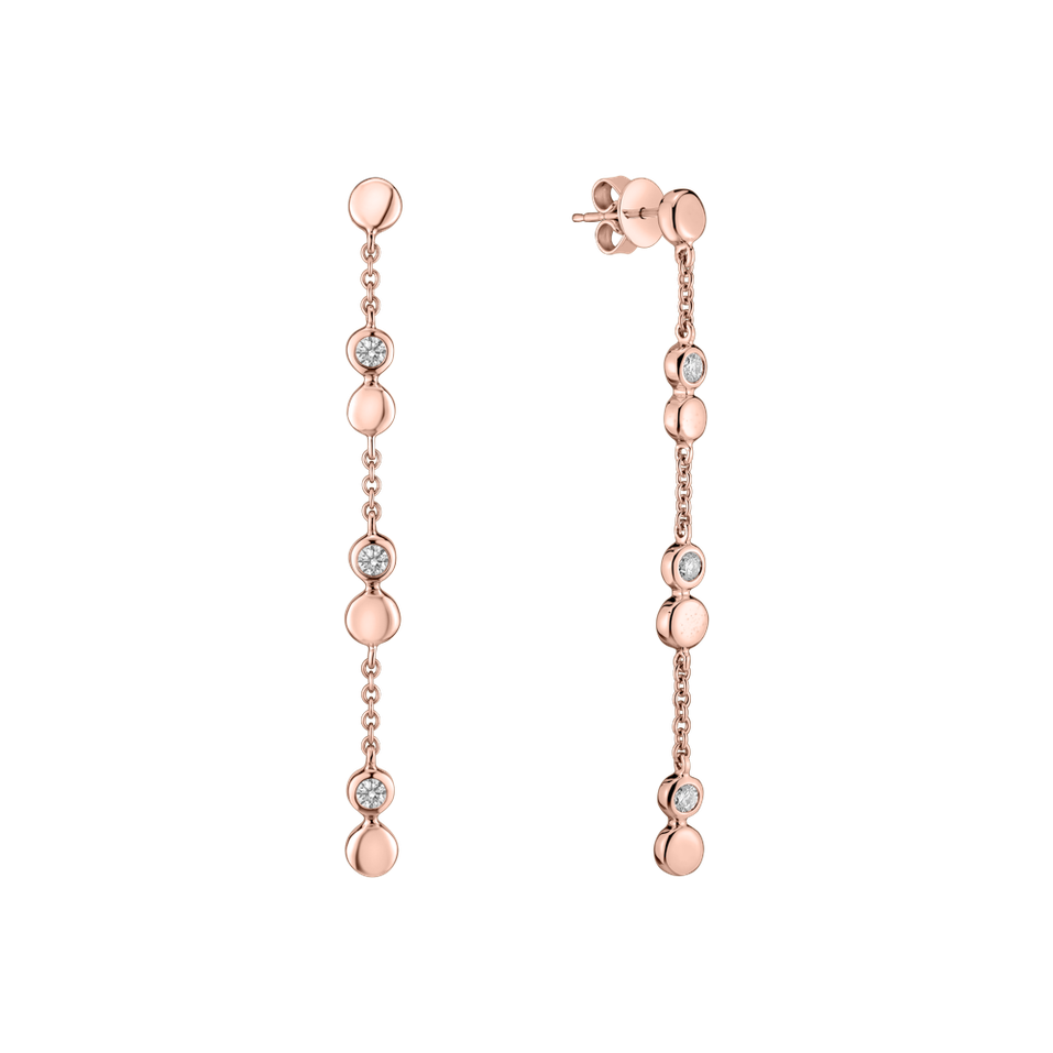 Náušnice s diamanty Charming Waterfall