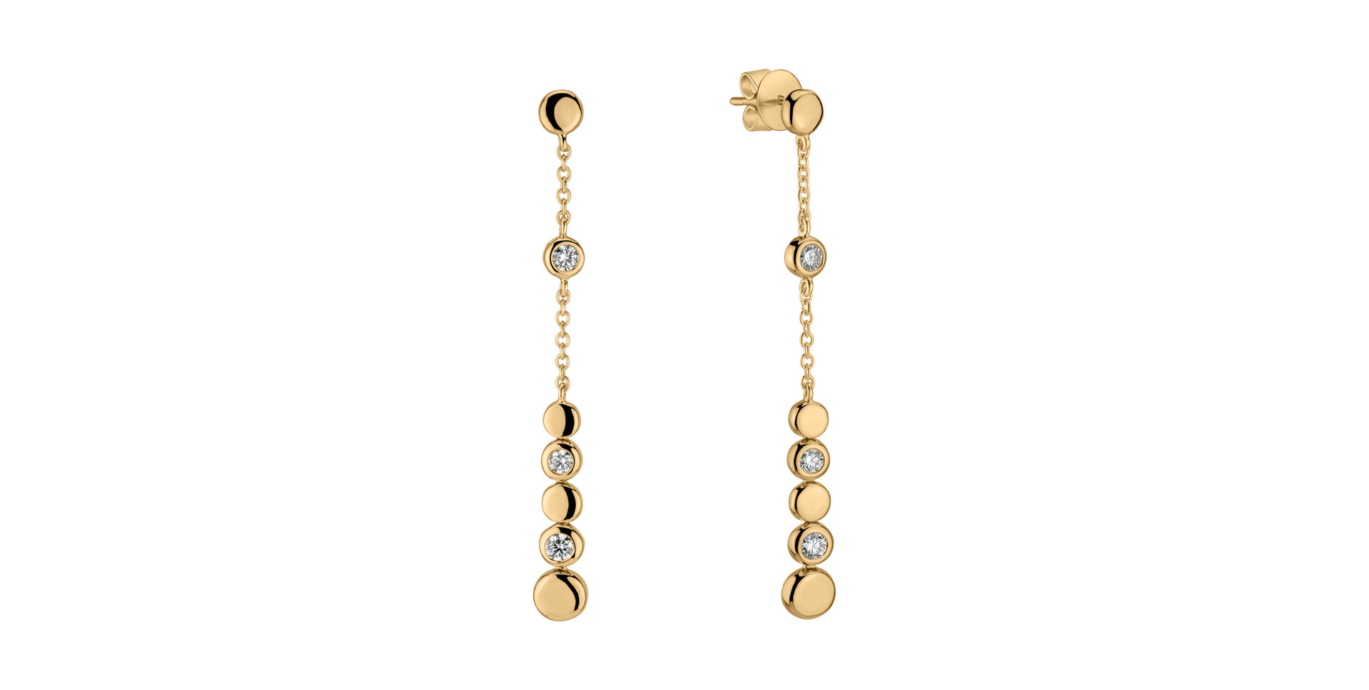 Náušnice s diamanty Moonshine Waterfall