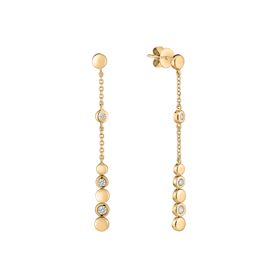 Náušnice s diamanty Moonshine Waterfall