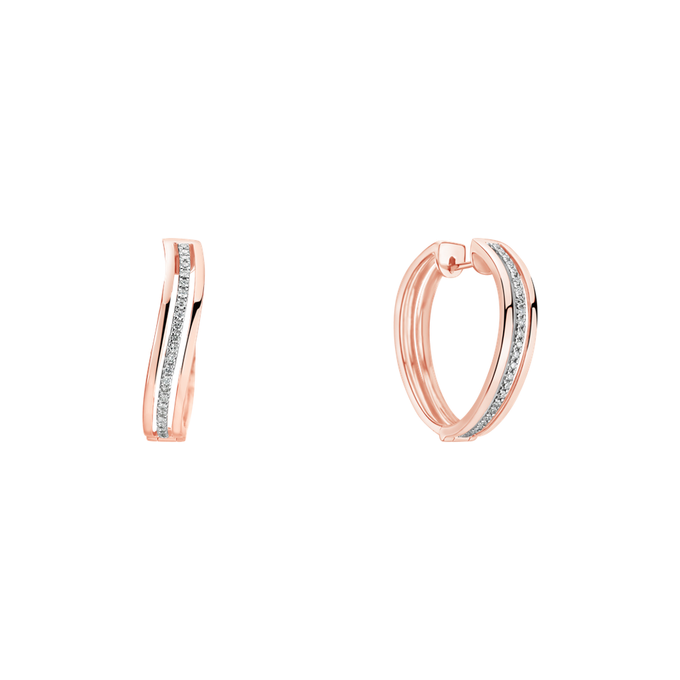 Náušnice s diamanty Princess Wave