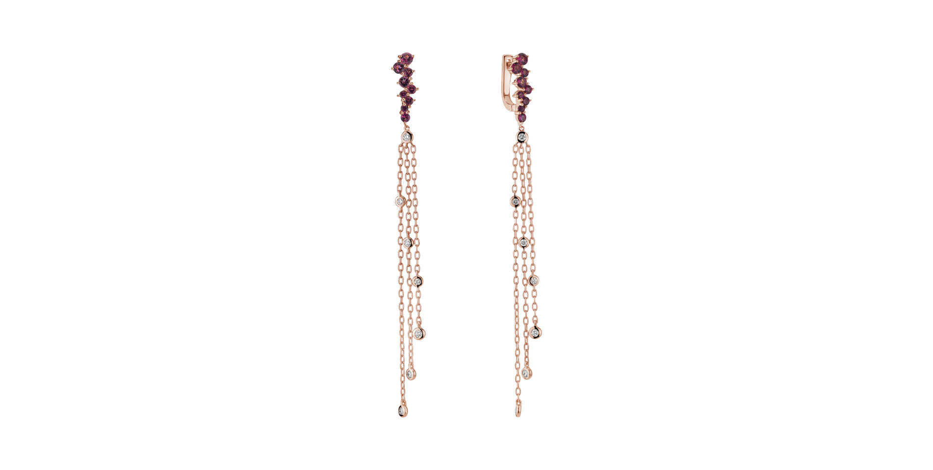 Náušnice s diamanty a turmalínem Sultan Fairytale