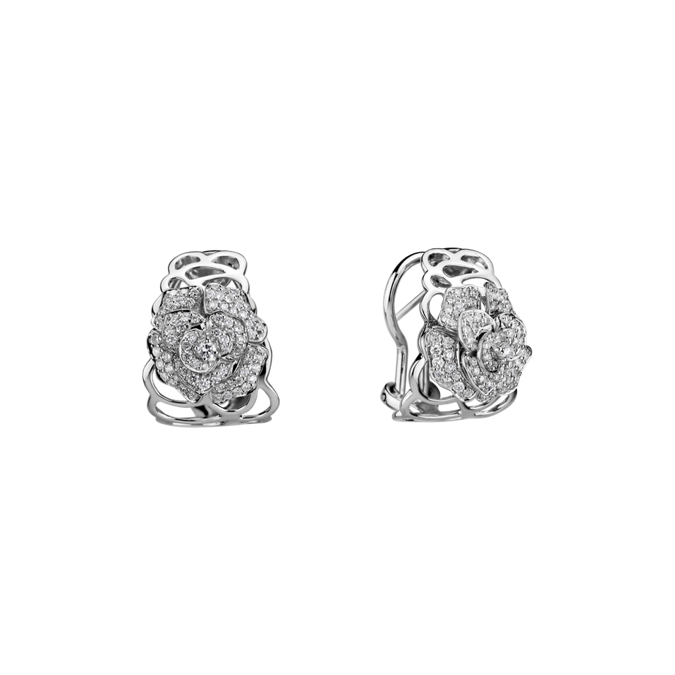 Náušnice s diamanty Bright Flower