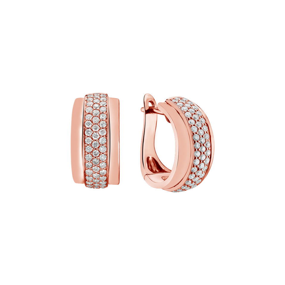 Náušnice s diamanty Snowfire