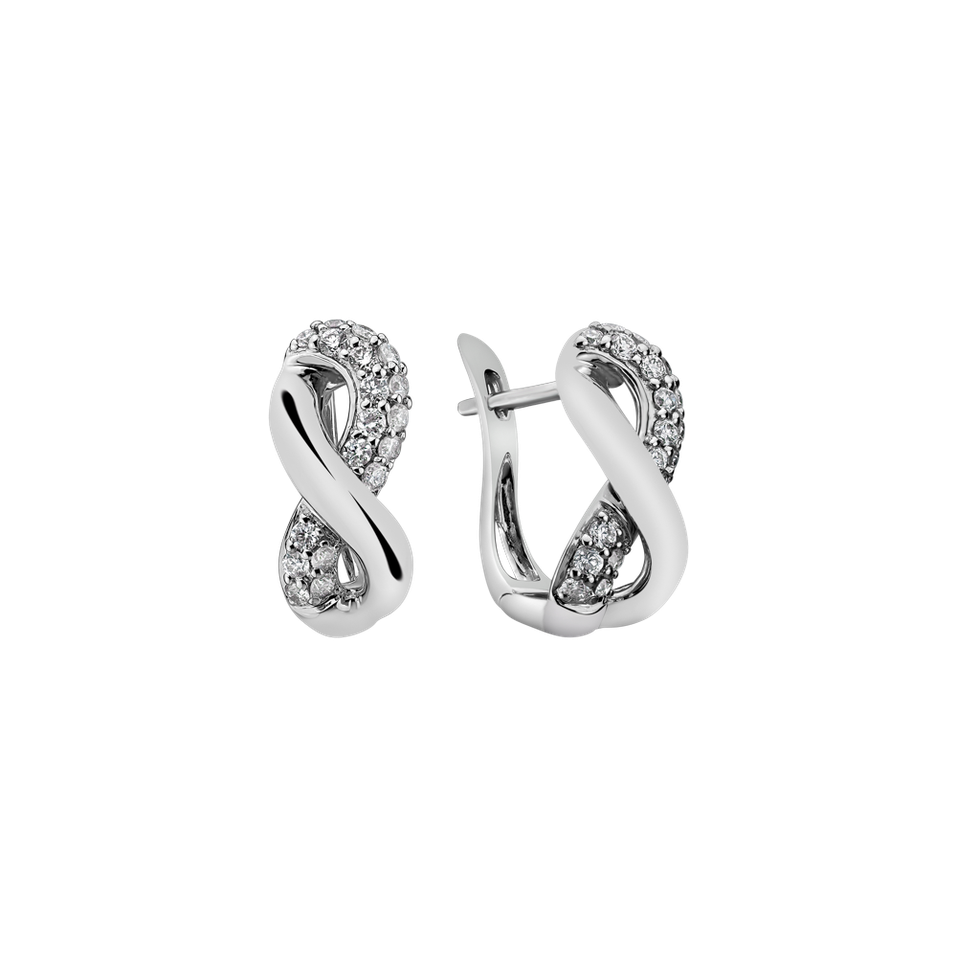 Náušnice s diamanty Moon Infinity