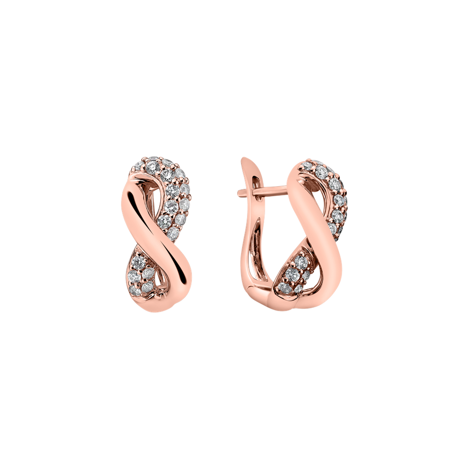 Náušnice s diamanty Moon Infinity