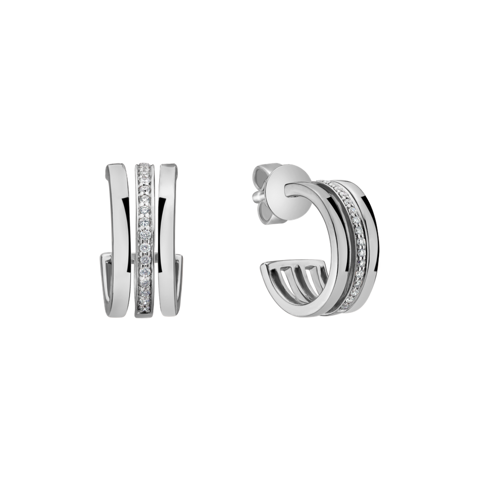 Náušnice s diamanty Parallel Glow