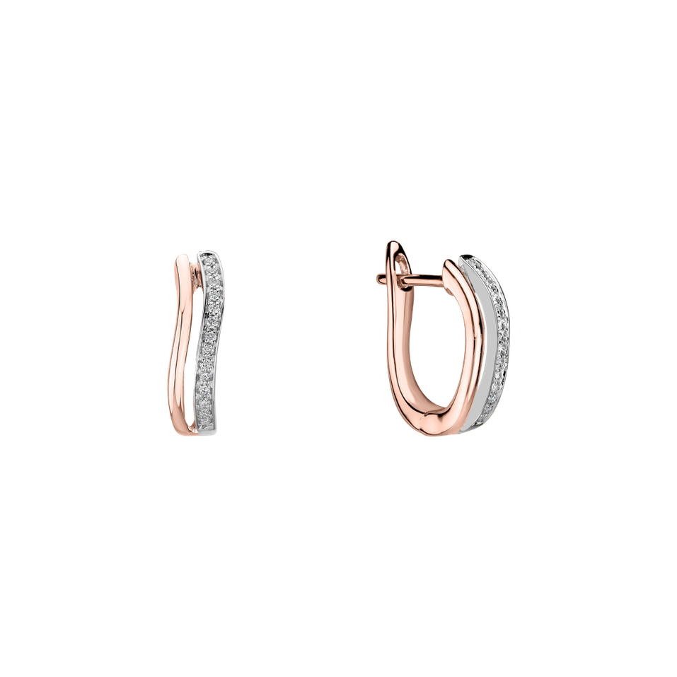 Náušnice s diamanty Brilliant Waves