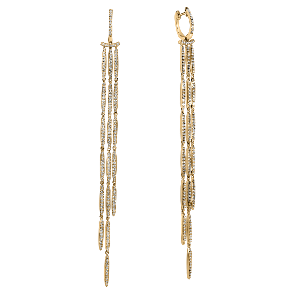 Náušnice s diamanty Splendid Waterfall