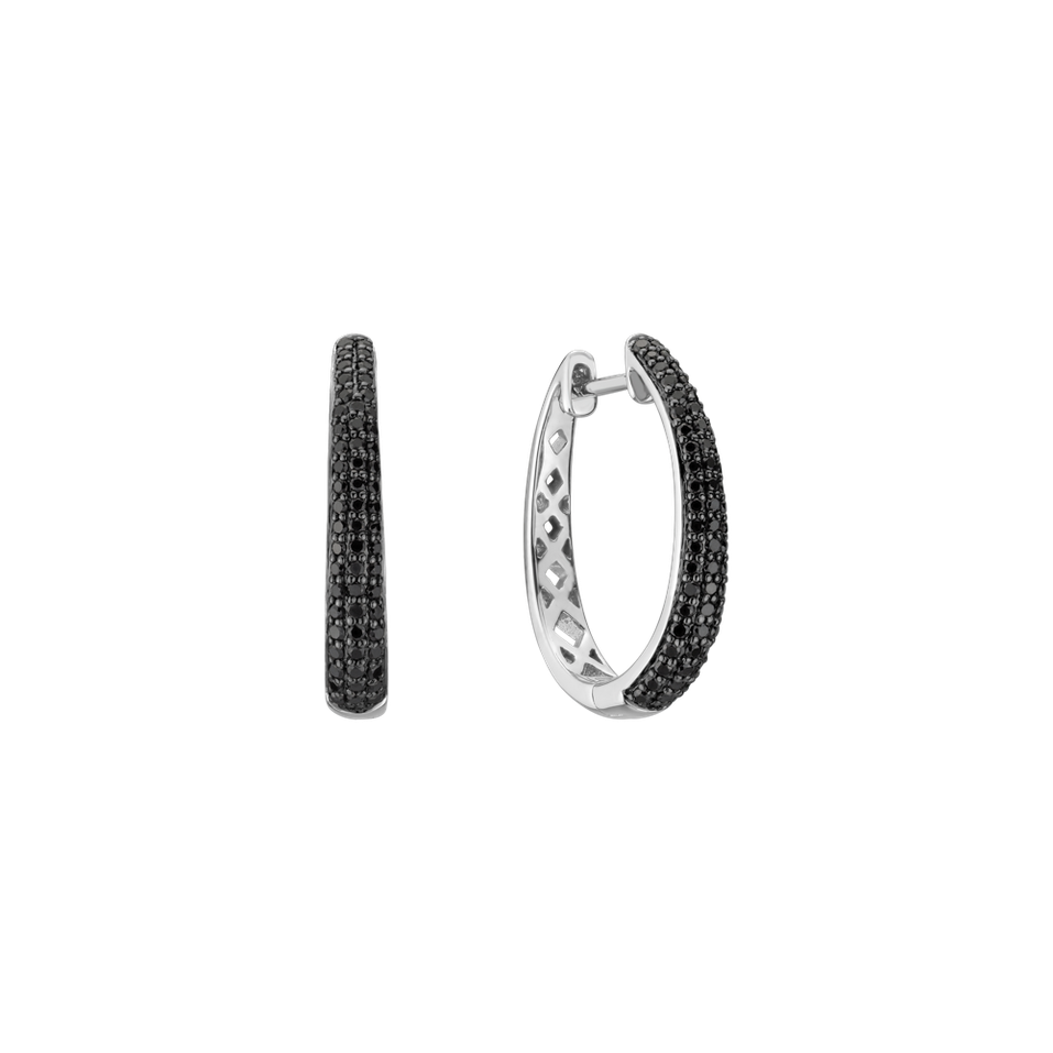 Náušnice s černými diamanty Eden Diamonds