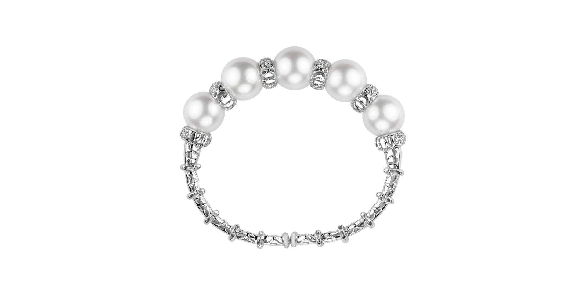 Náramek s perlou a diamanty Royal Pearl