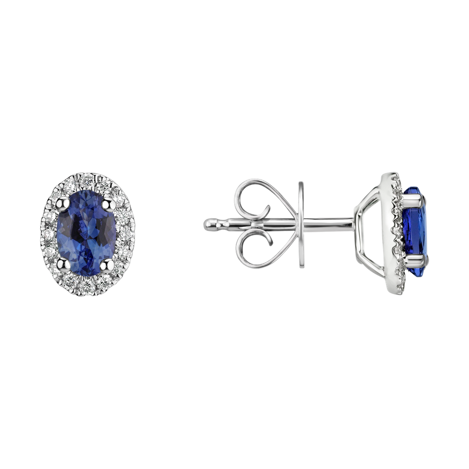 Náušnice s tanzanitem a diamanty Imperial Allegory