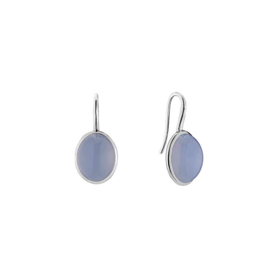 Náušnice s chalcedonem Elegant Moondust