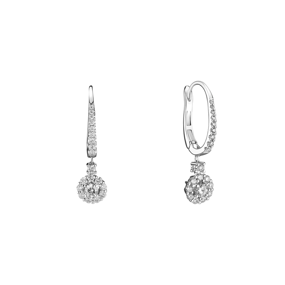 Náušnice s diamanty Floral Spark