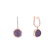 Náušnice s ametystem, diamanty a perletí Aesthetic Pearl3