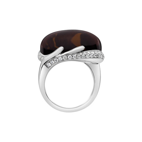 Prsten s quartzem diamanty Gem Miracle