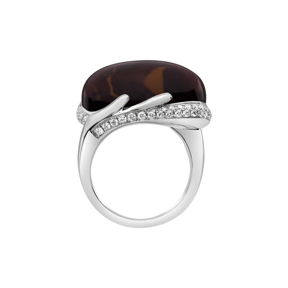 Prsten s quartzem diamanty Gem Miracle