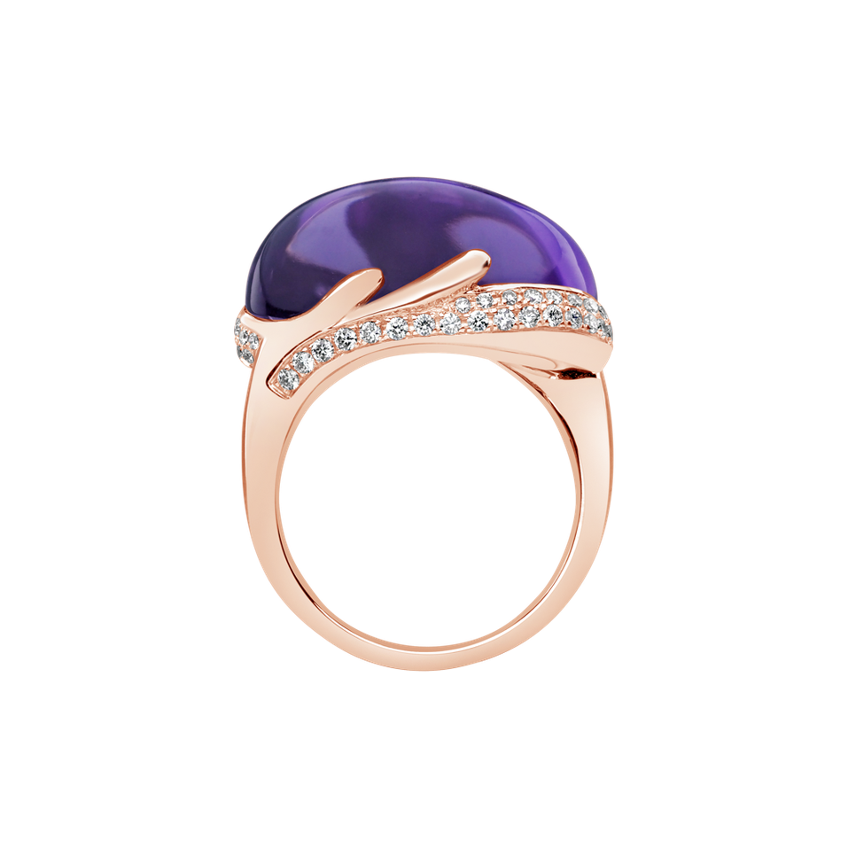 Prsten s ametystem a diamanty Gem Miracle