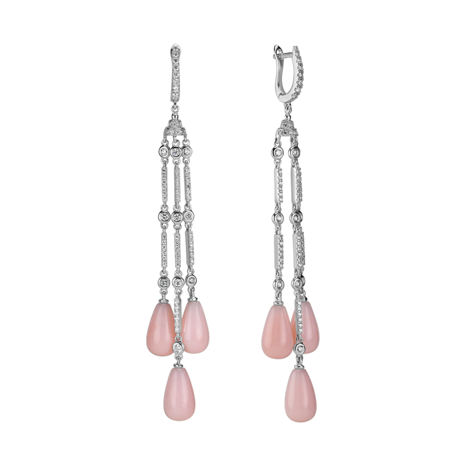 Náušnice s diamanty a opály Royal Dazzle