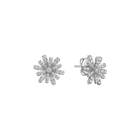 Náušnice s diamanty Flower Flush