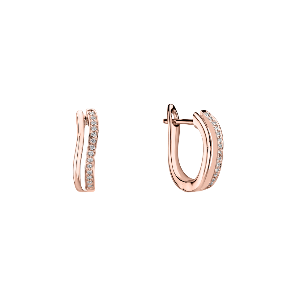 Náušnice s diamanty Brilliant Waves