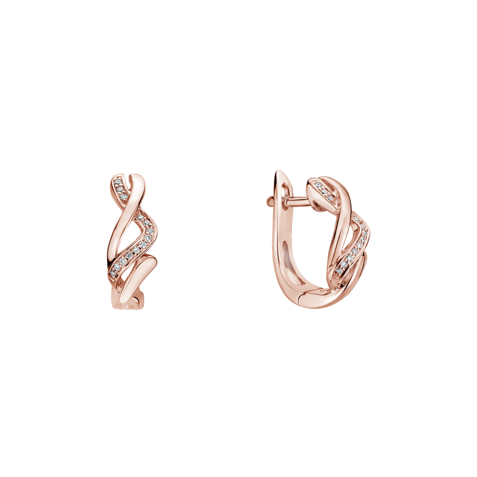 Náušnice s diamanty Joyful Ribbon