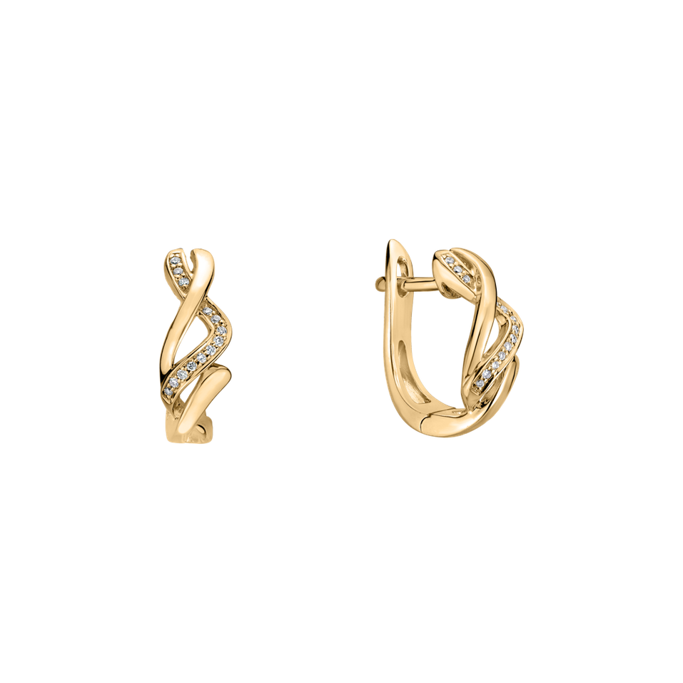 Náušnice s diamanty Joyful Ribbon