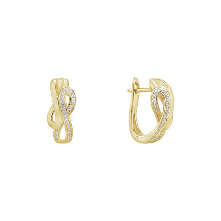 Náušnice s diamanty Double Infinity