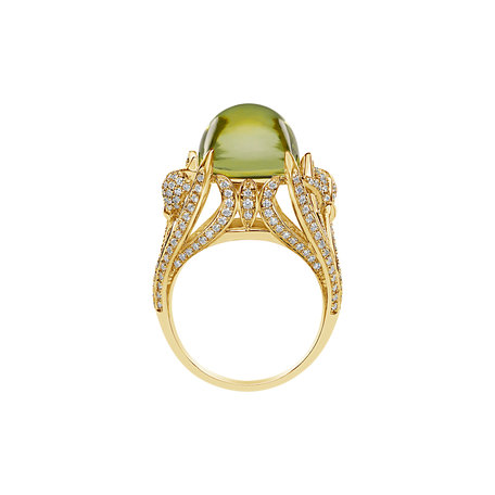 Prsten s quartzem a diamanty Fascinating Ladyship