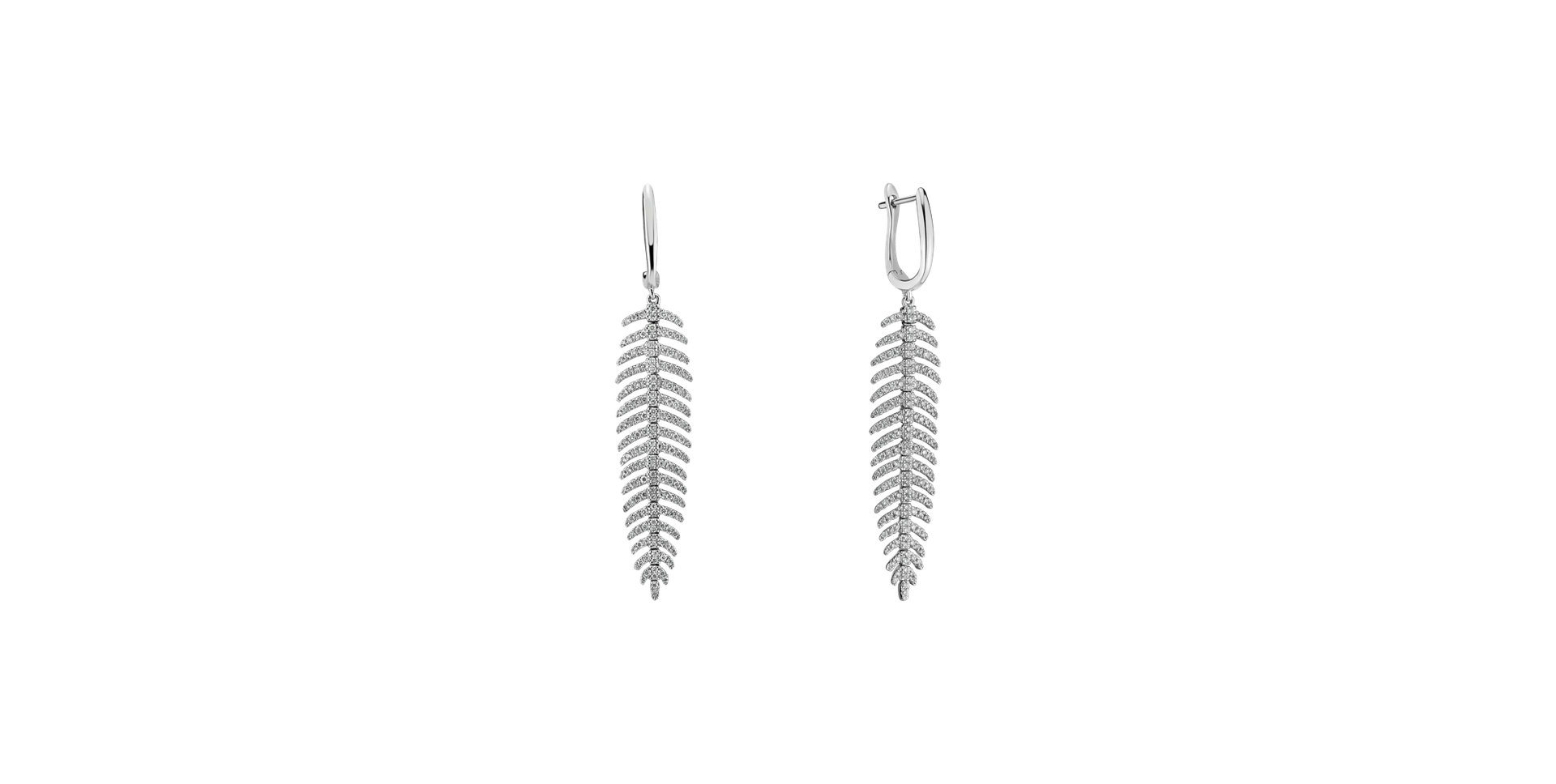 Náušnice s diamanty Galaxy Feather