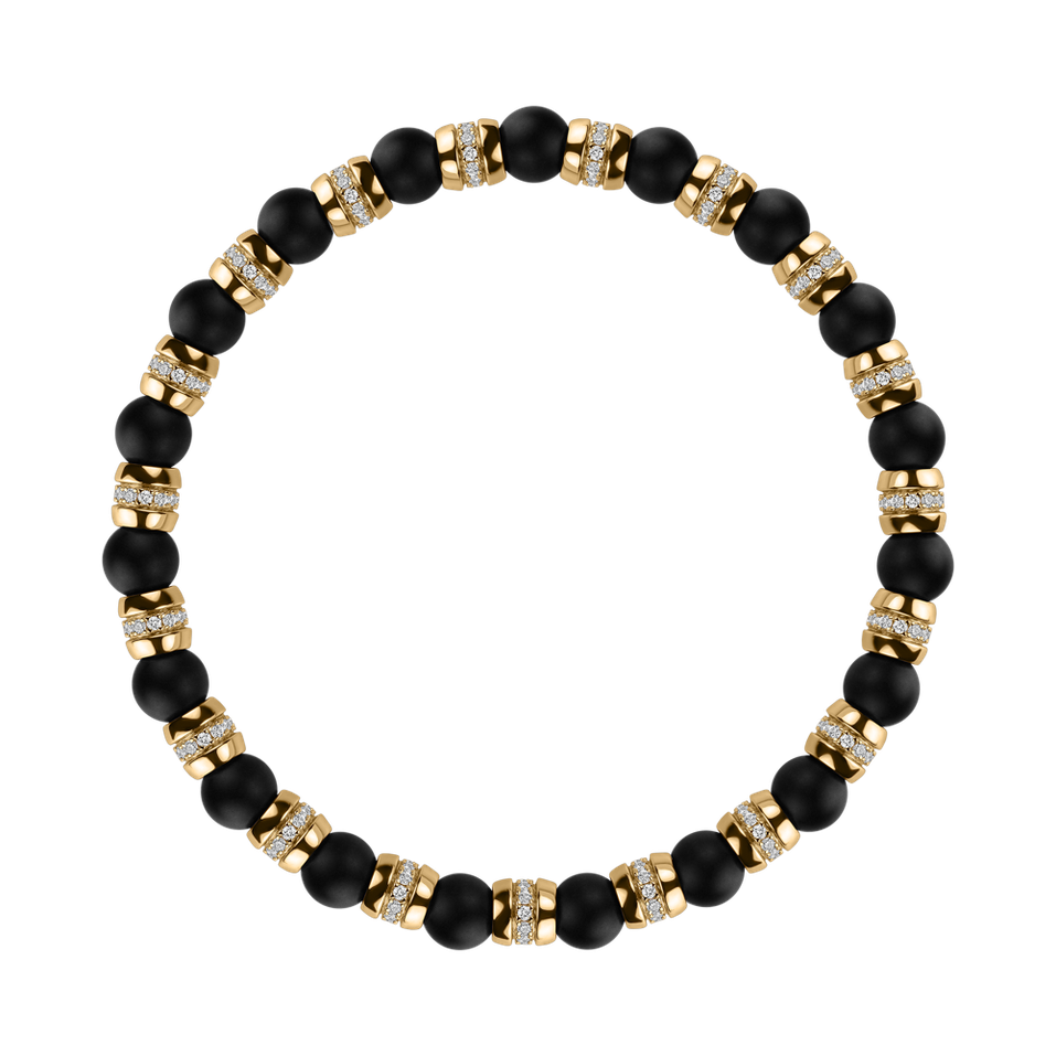 Náramek s diamanty a acháty Essential Shine